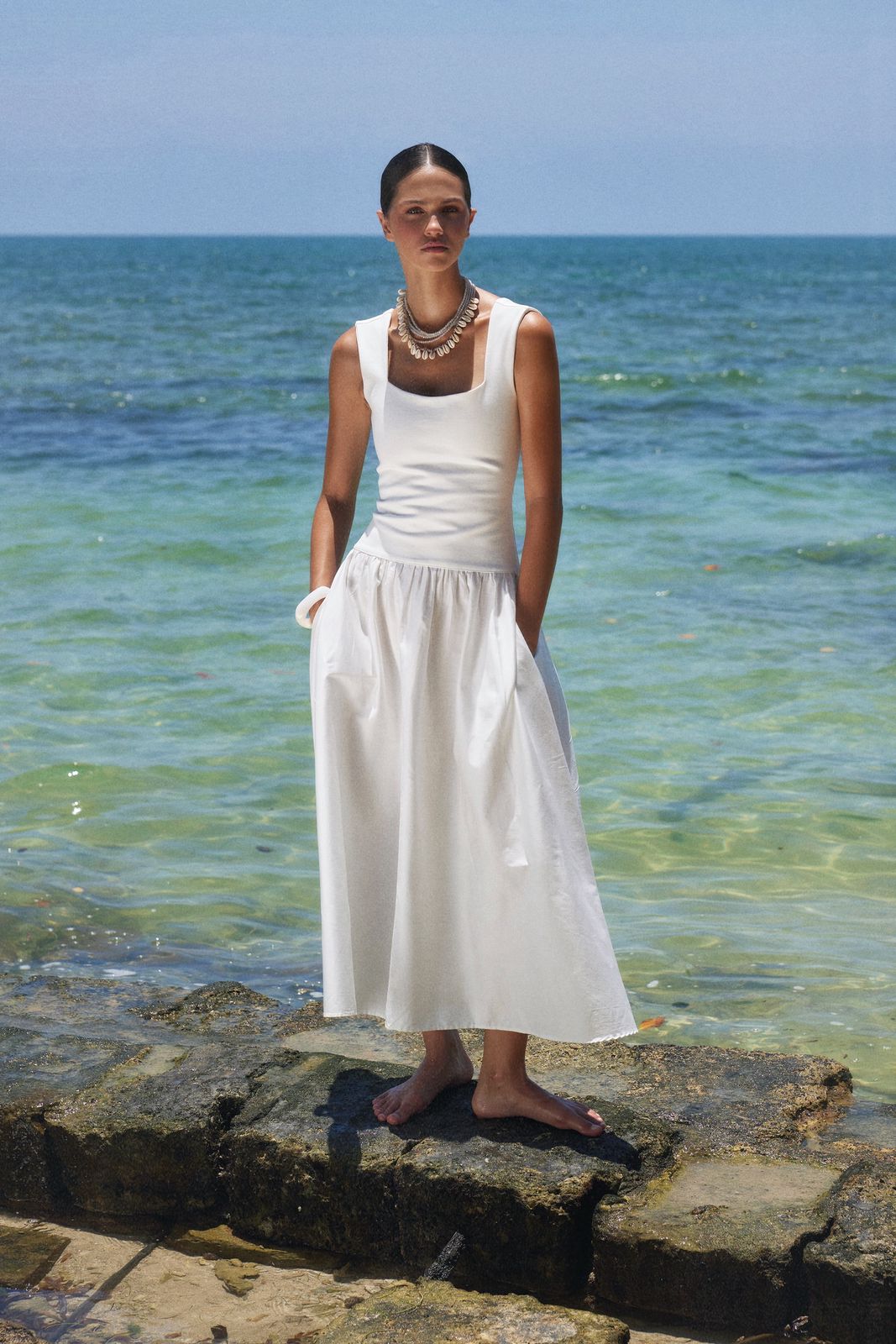Vestido Midi Alba Ivory