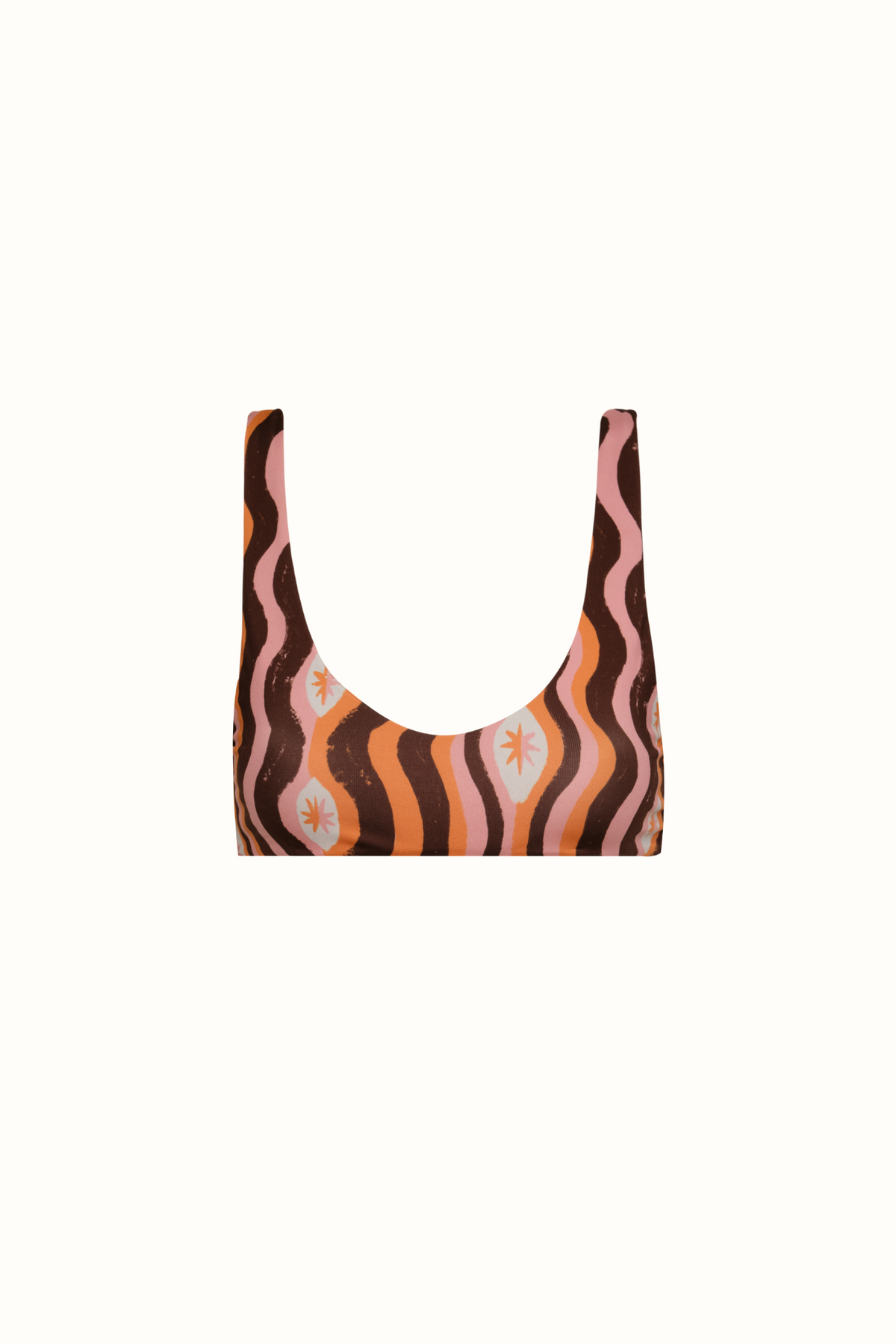Top de Bikini Lu Star Waves Orange encantadore