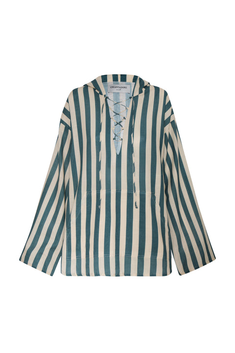 Rapha Green Stripes Hoodie