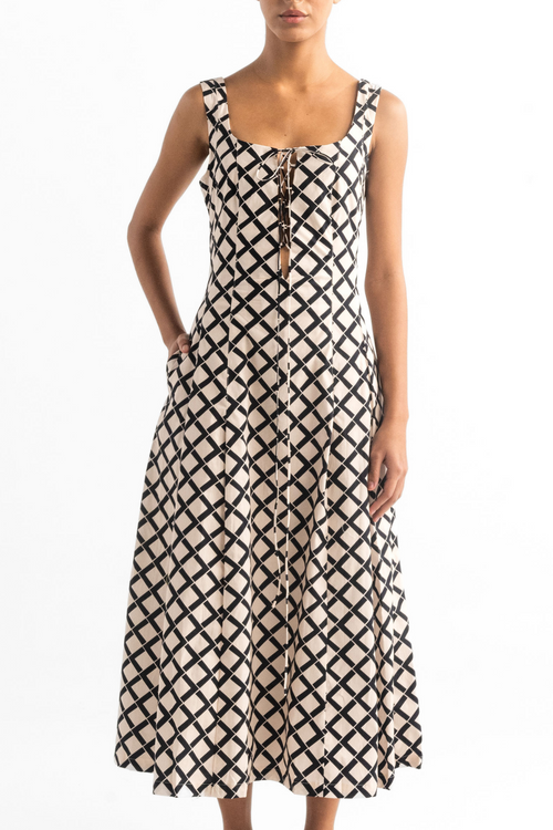 Berta Ivory Deco Dress encantadore