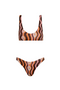 Top De Bikini Lu Star Waves Orange & Bottom De Bikini Luli Star Waves Orange