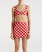 Mini Falda Saskia Red Checkers