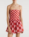 Vestido De Baño Entero Manuela Red Checkers