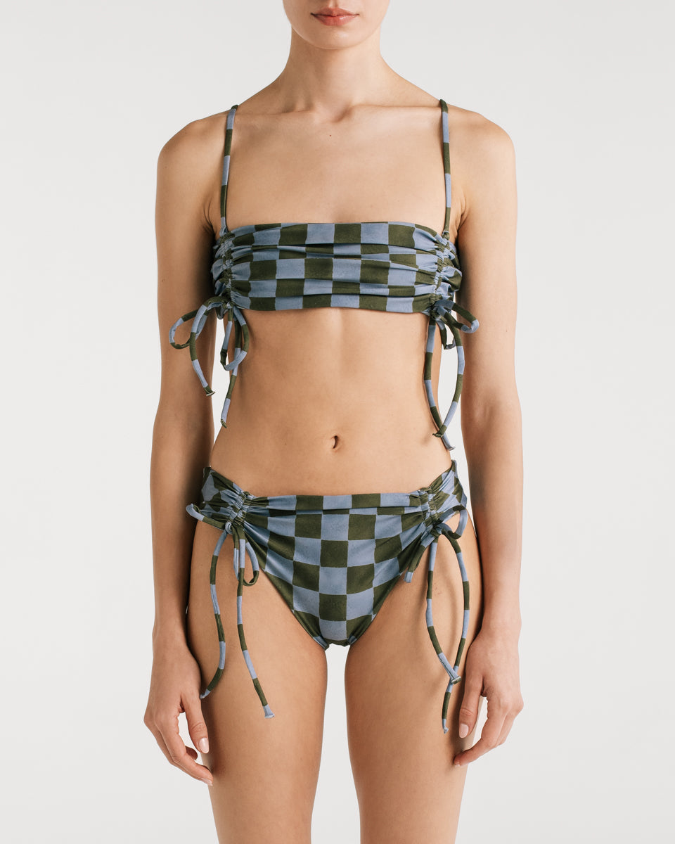 Bottom de BIkini Isa Blue Checkers encantadore
