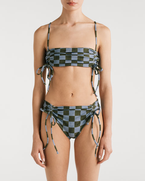 Bottom de BIkini Isa Blue Checkers