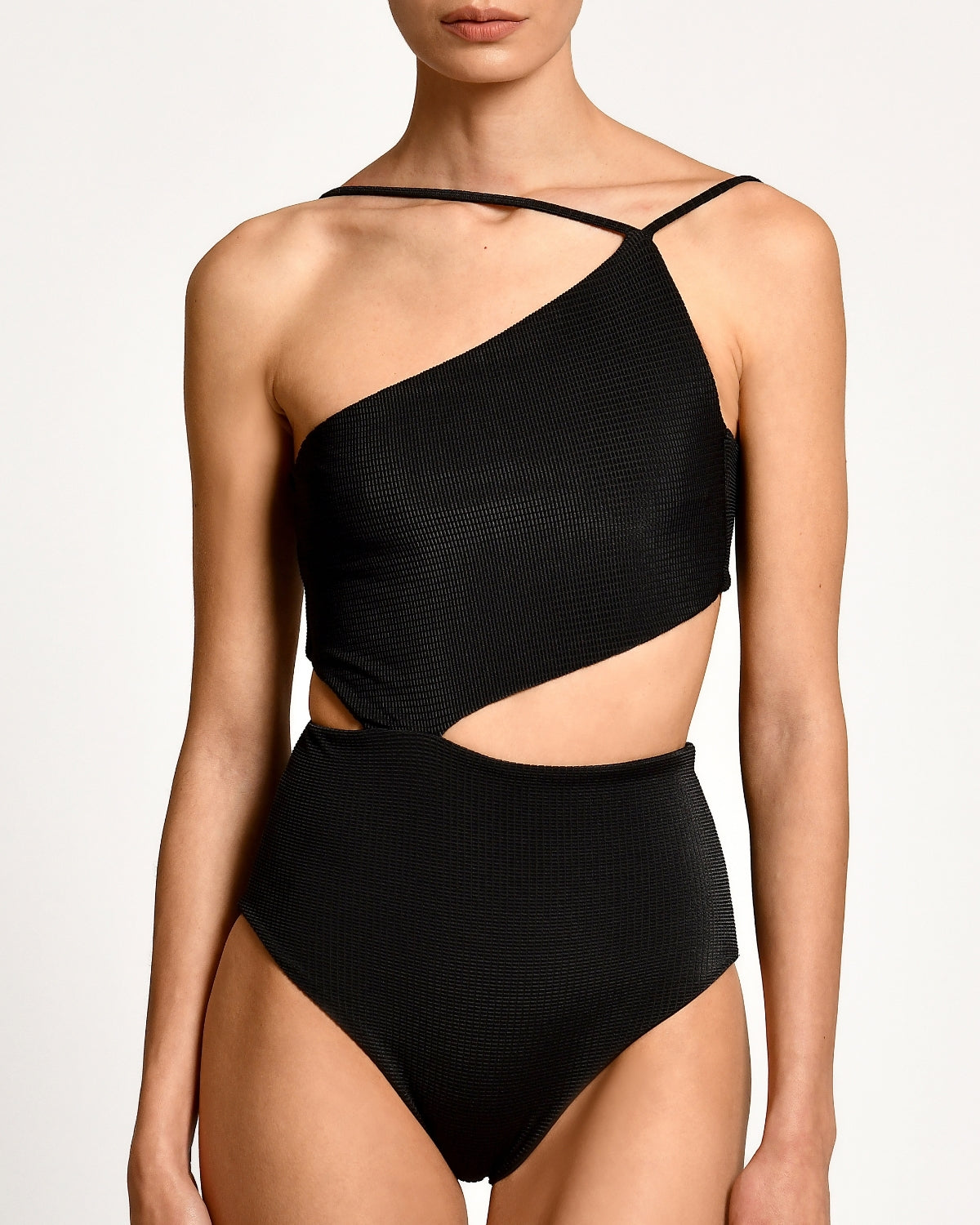 Vestido De Baño Entero Sabrina Texturized Black encantadore