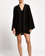 Kimono Giorgia Black Stitched encantadore