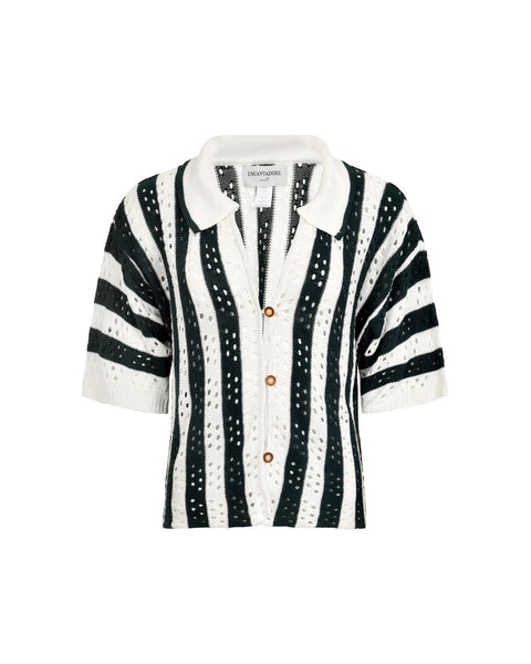 Top Tejido Laurent Green Stripes