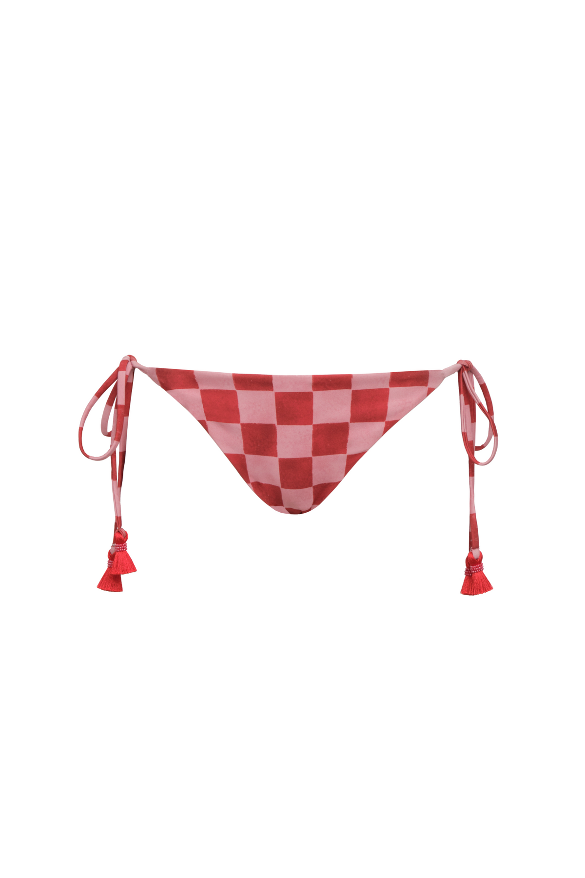 Tina Red Checkers Bikini Bottom encantadore