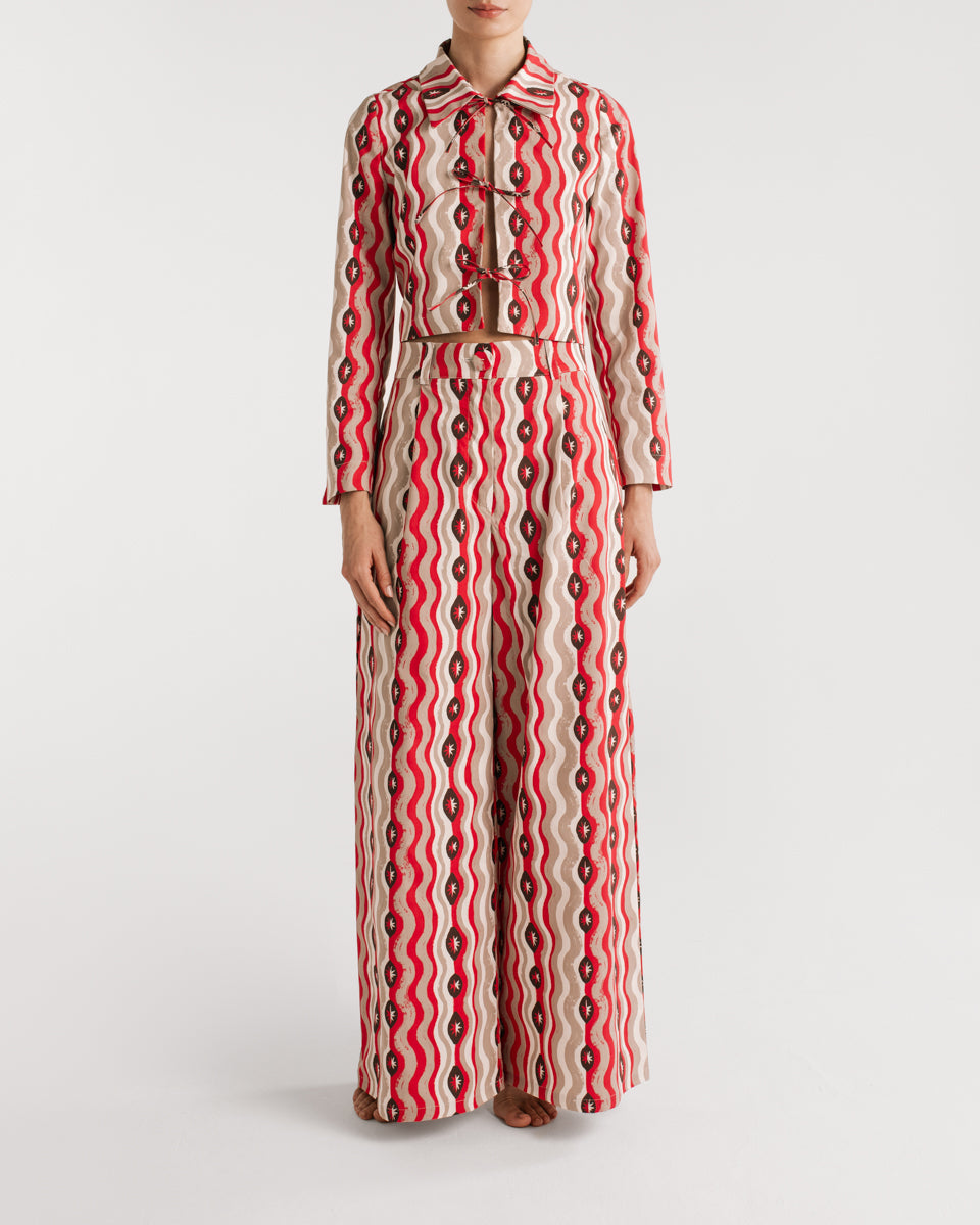 Fernanda Star Waves Red Blouse encantadore