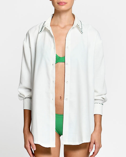 Camisa Marue Ivory Green encantadore