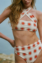 Top de Bikini Paola Star Red encantadore