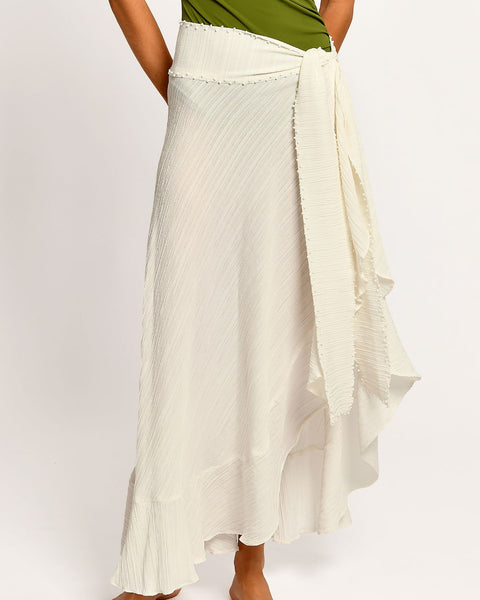Falda Eli Ivory Embroided