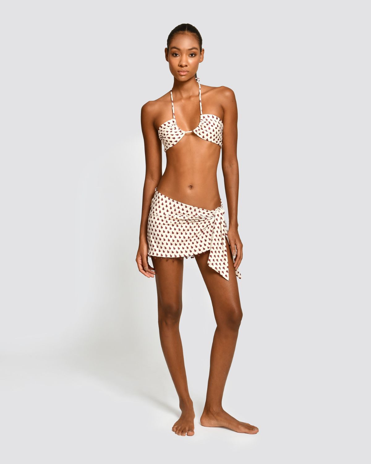 Falda Pareo Mini Saskia Mollis Red Encantadore