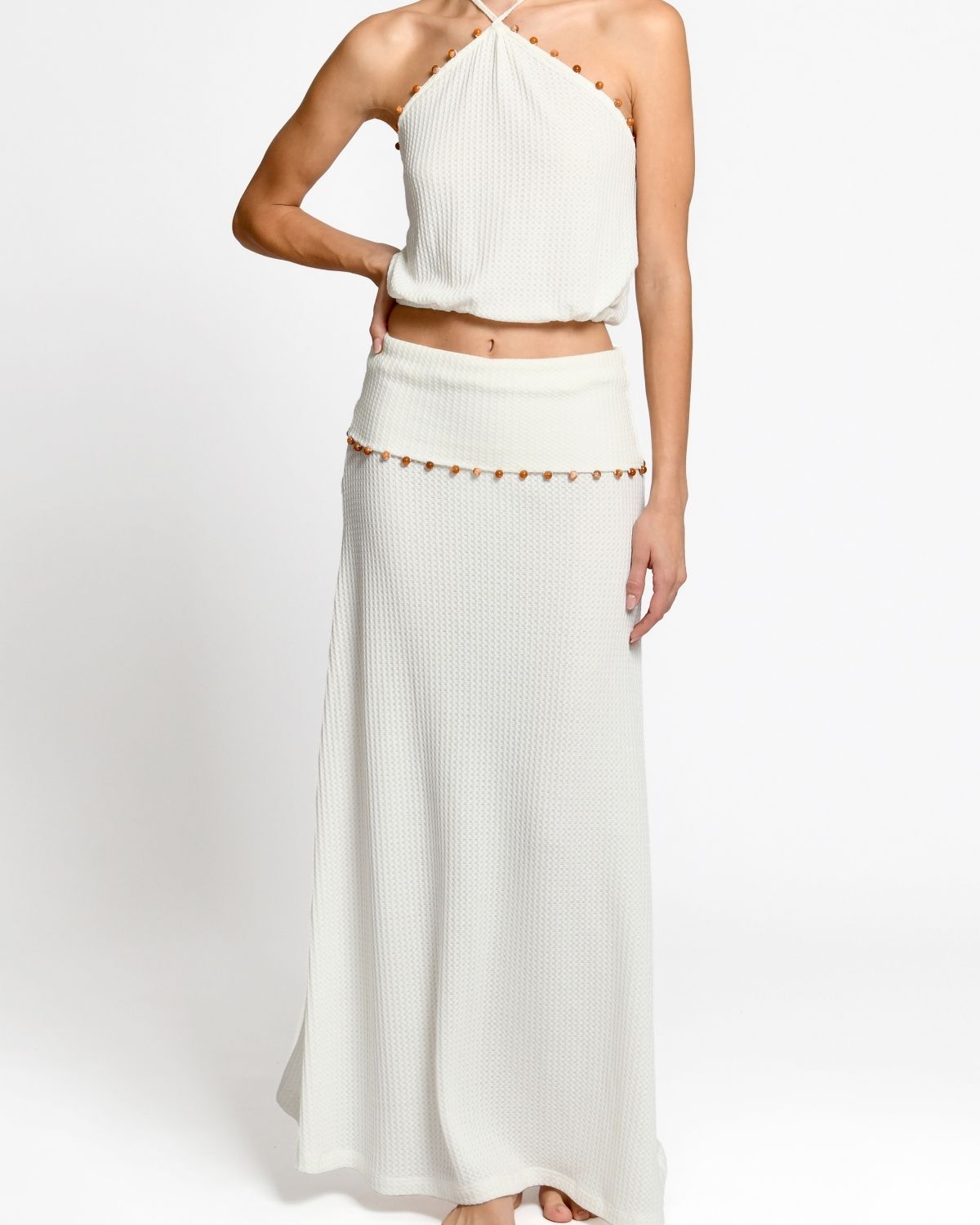Falda Tejida Odette Ivory encantadore