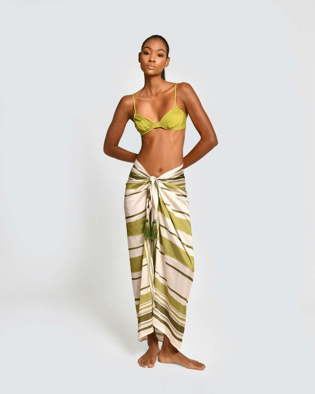 Pareo Taylor Rana Green Sarong Encantadore