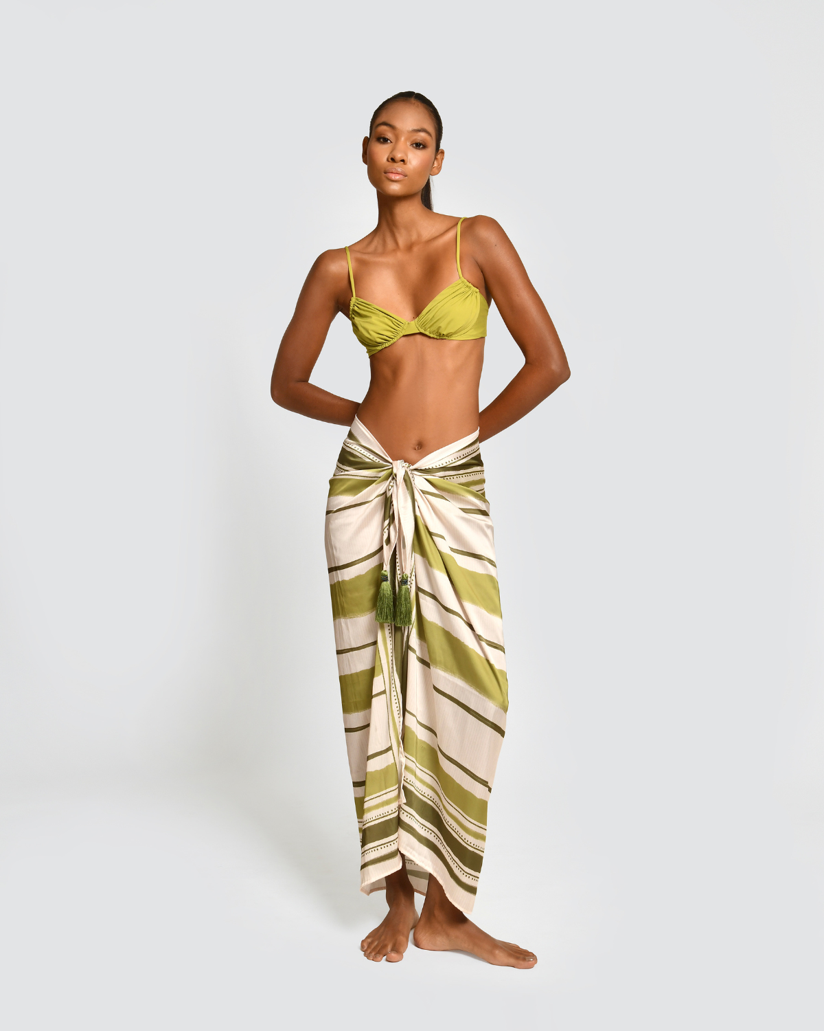 Pareo Taylor Rana Green Sarong Encantadore