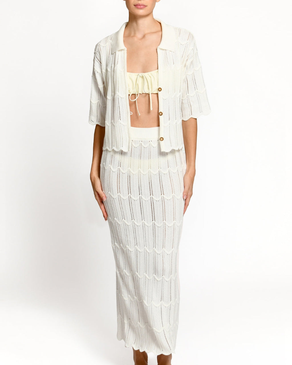 Falda tejida Ponto Ivory encantadore