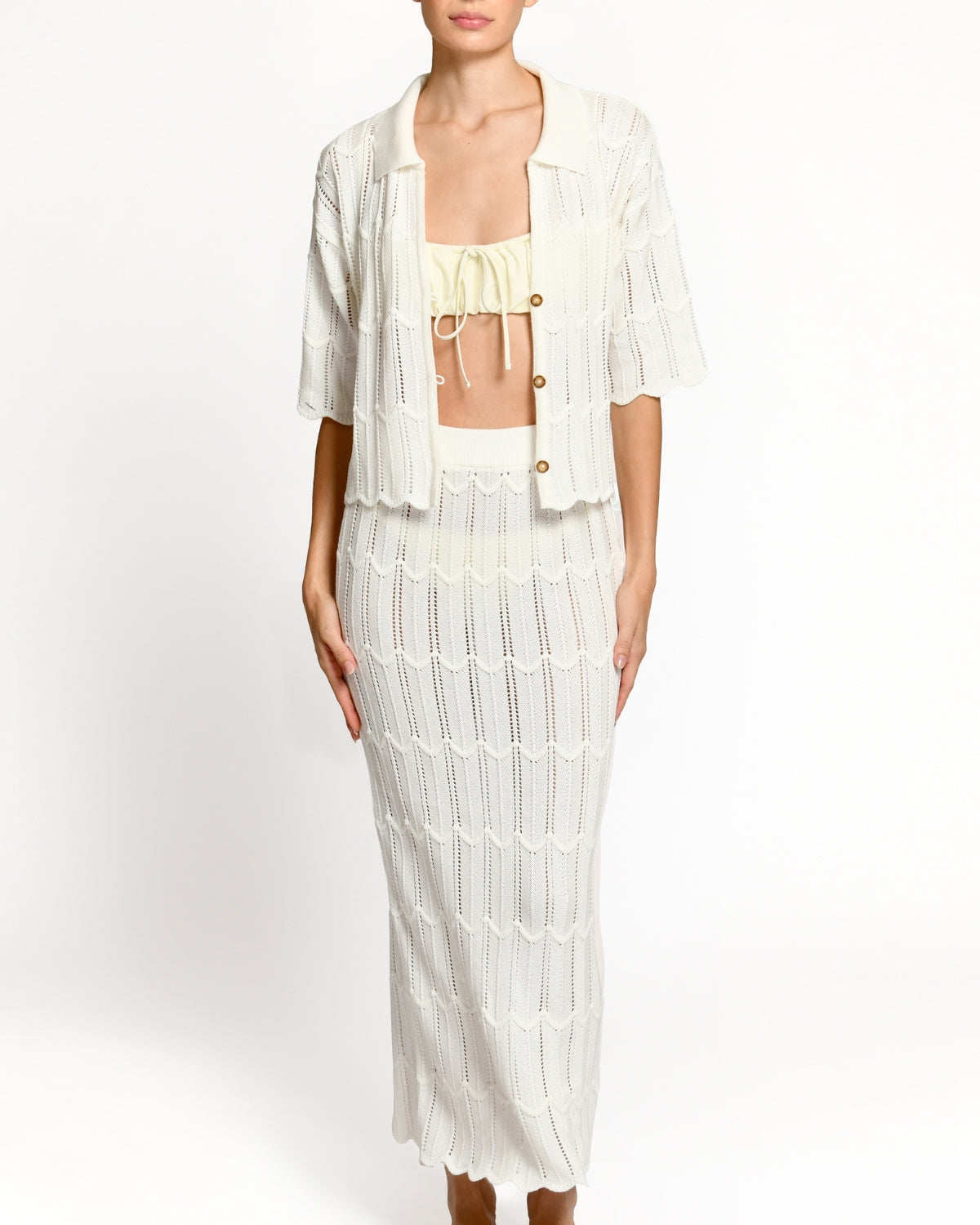 Falda tejida Ponto Ivory encantadore