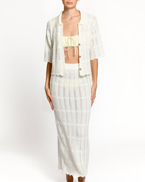 Falda tejida Ponto Ivory encantadore