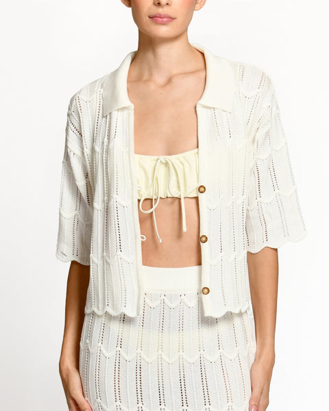 Camisa Tejida Lau Ivory