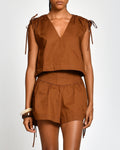 Camisa Cleo Brown encantadore