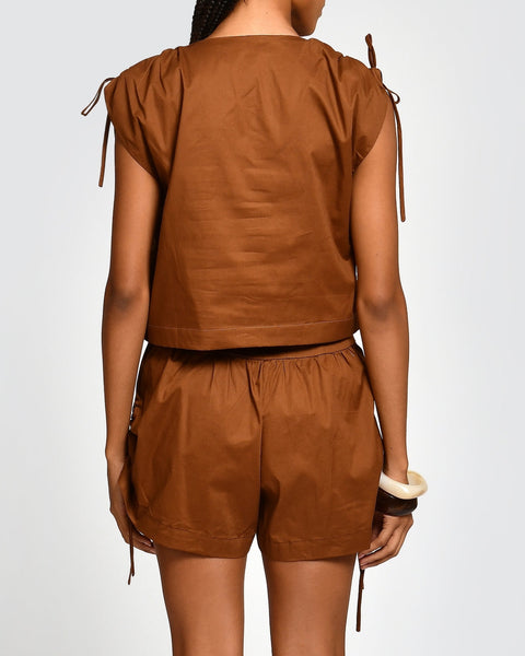 Camisa Cleo Brown encantadore