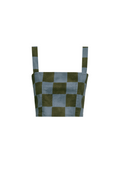 Ceci Blue Checkers Top encantadore