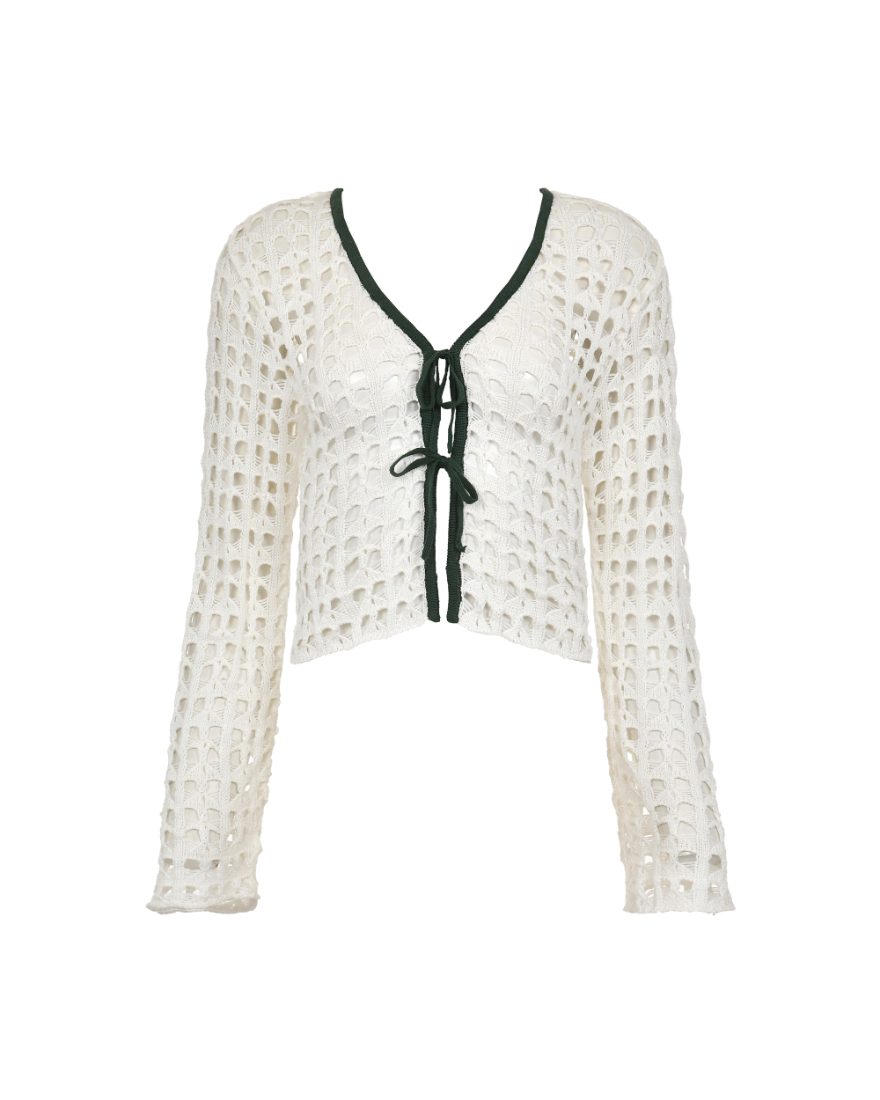 Top Tejido Gio Ivory Green encantadore
