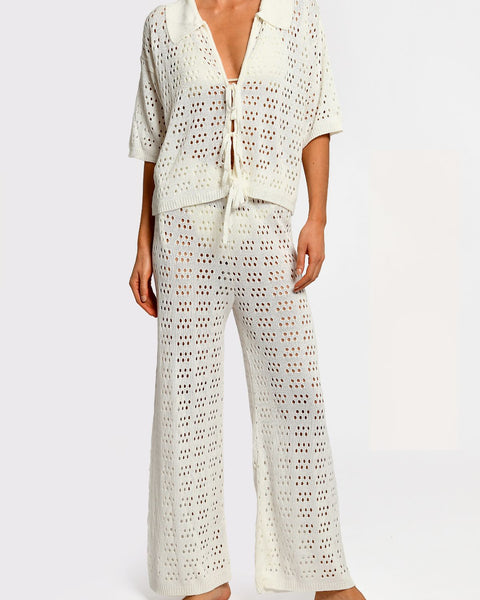 Pantalones Tejidos Siro Ivory