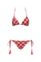 Top De Bikini Bimori Red Checkers & Bottom De Bikini Tina Red Checkers