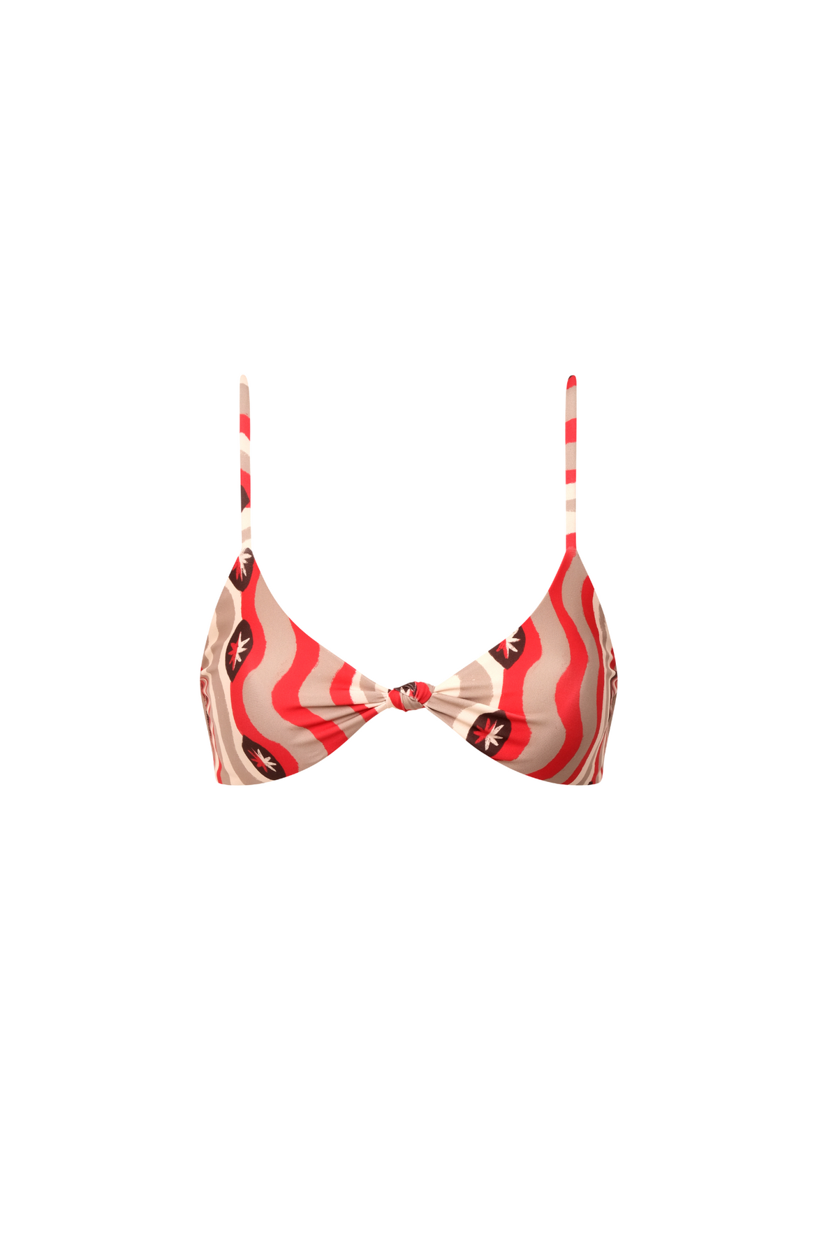 Top de Bikini Mila Star Waves Red encantadore