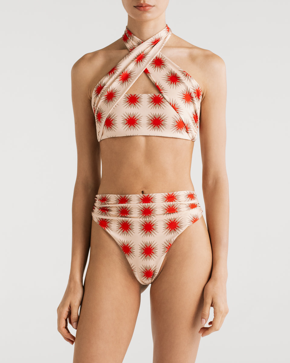 Top de Bikini Paola Star Red encantadore