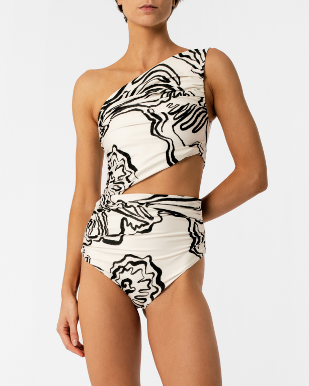 Vestido De Baño Entero Diana White Marea encantadore