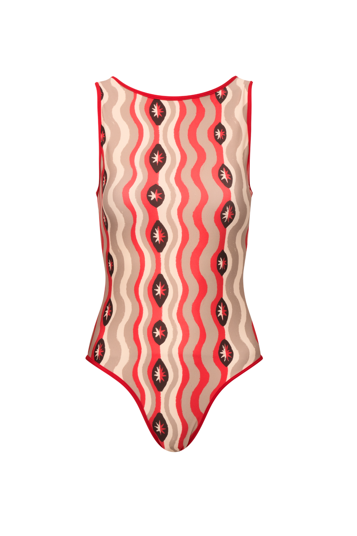 Vestido De Baño Entero Helena Star Waves Red encantadore