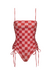 Vestido De Baño Entero Manuela Red Checkers