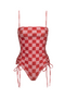 Vestido De Baño Entero Manuela Red Checkers