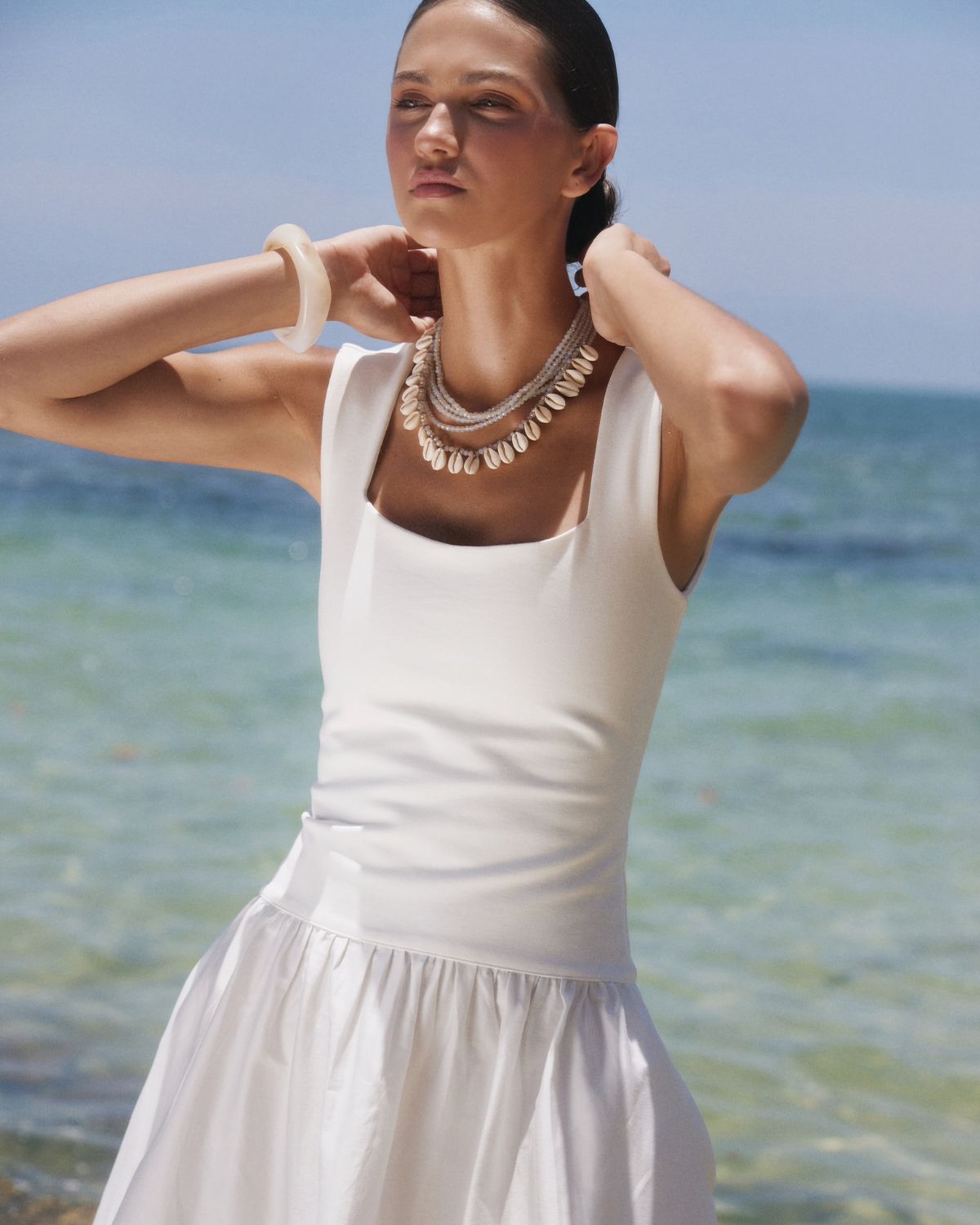 Vestido Midi Alba Ivory Encantadore