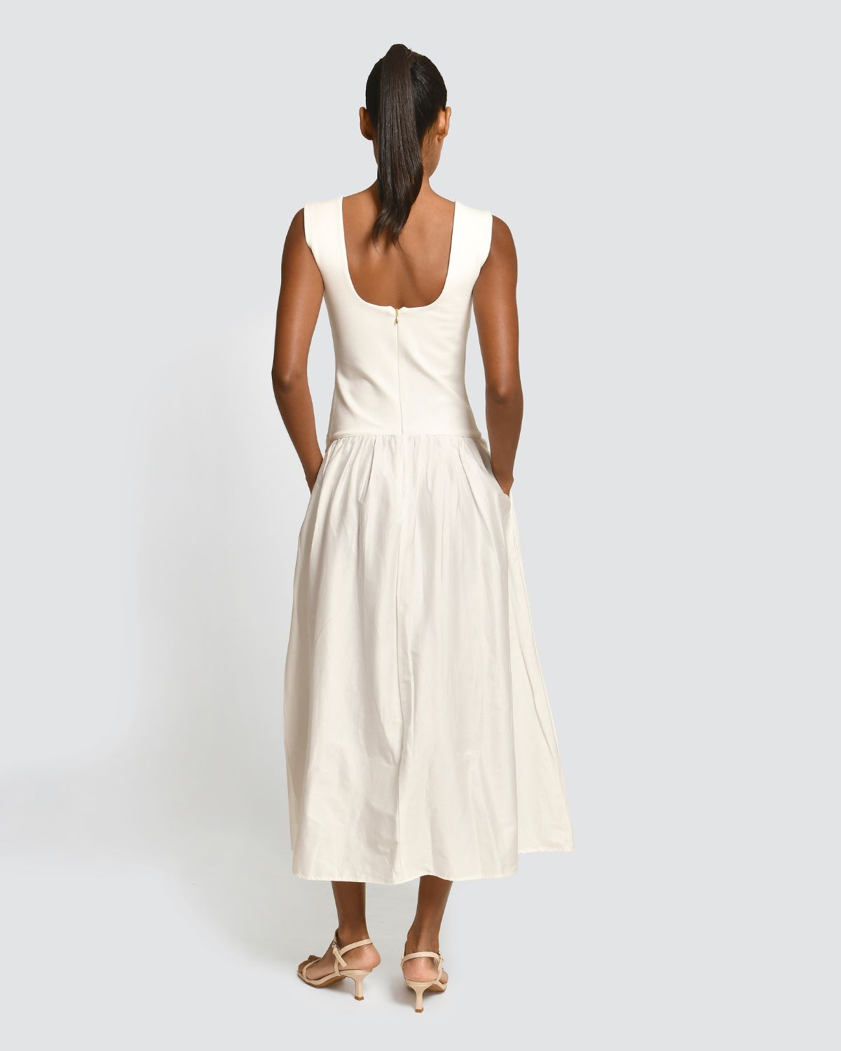 Vestido Midi Alba Ivory Encantadore
