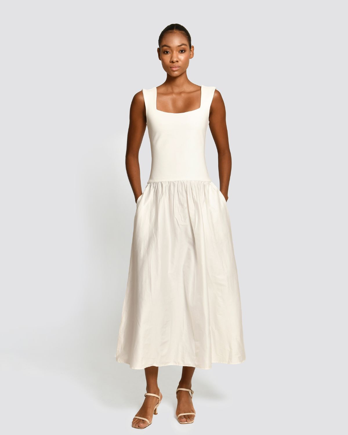 Vestido Midi Alba Ivory Encantadore