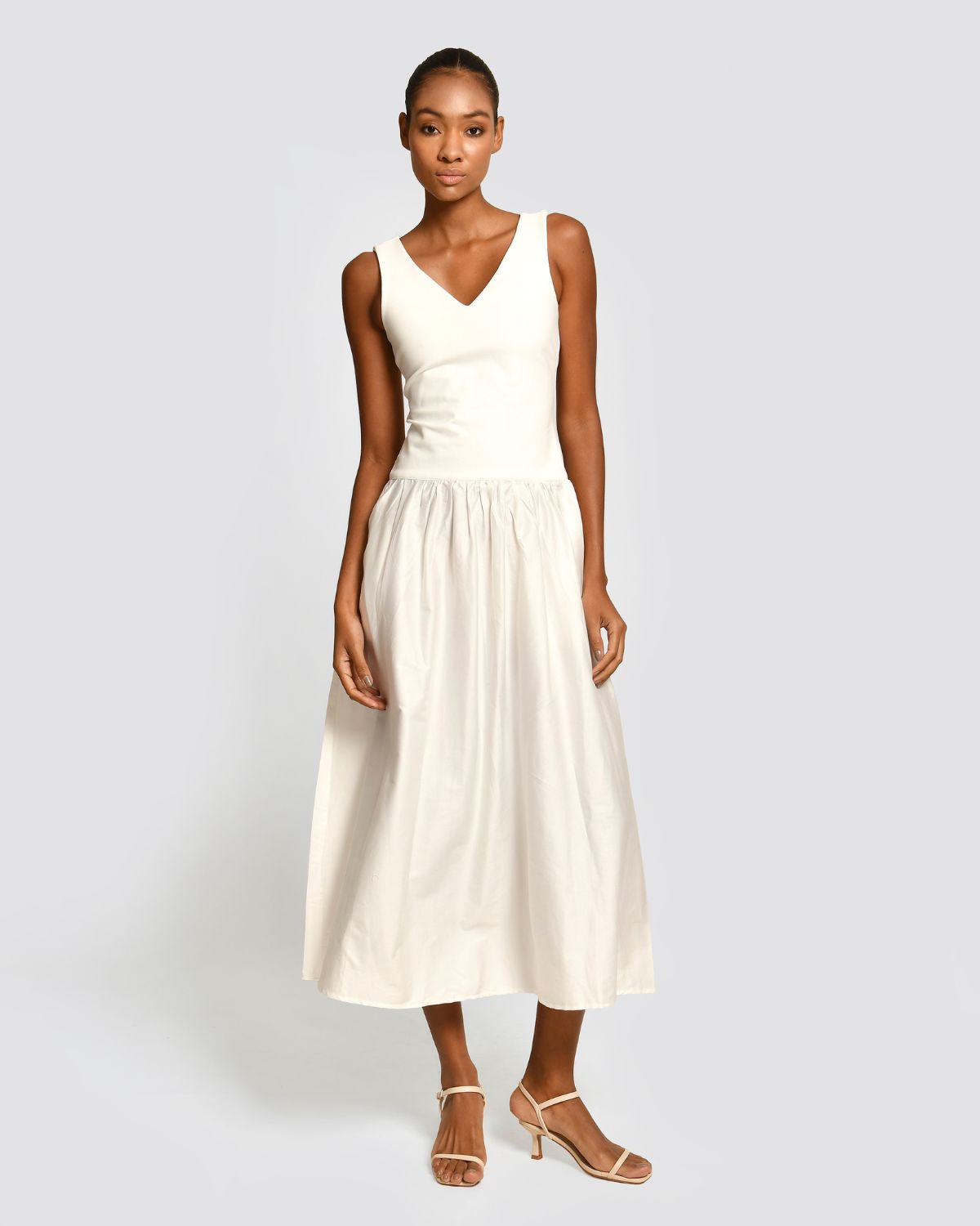 Vestido Midi Flavia Ivory Encantadore