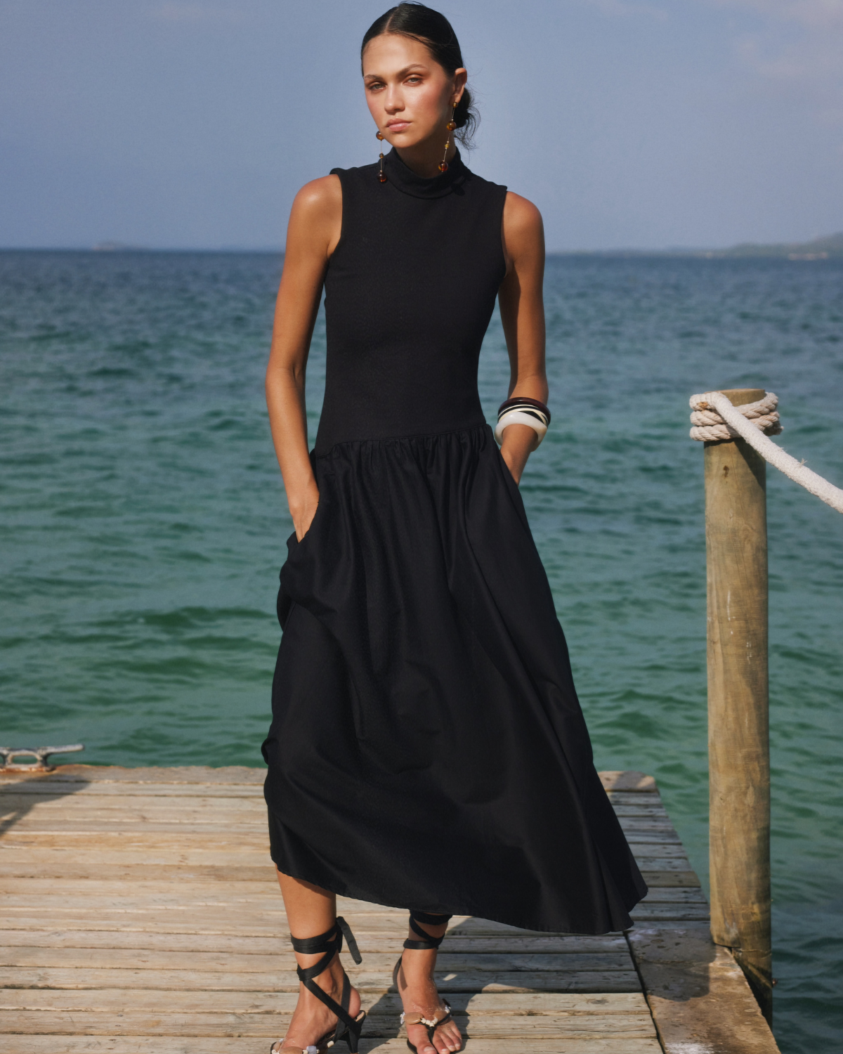 Vestido Midi Viora Black Encantadore