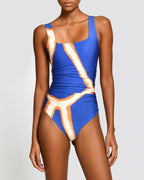 Vestido de Baño Enterizo Sole Big Mollis Blue Encantadore