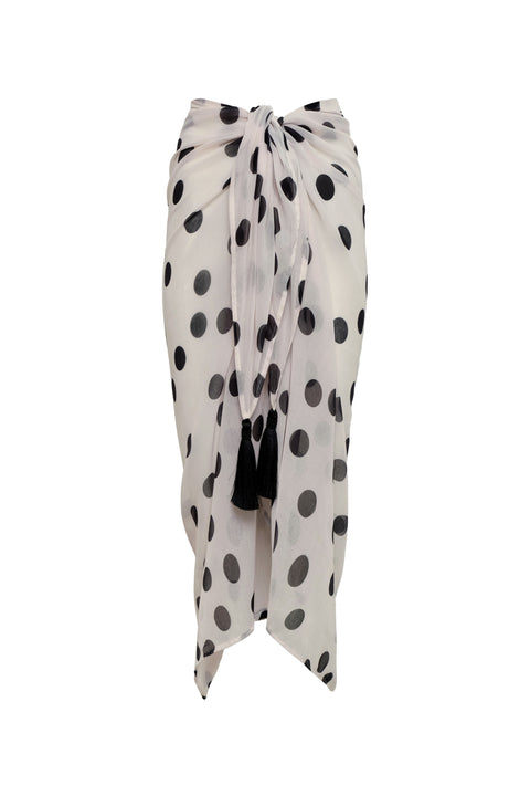 Taylor White Dots Sarong