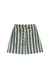 Liana Green Stripes Linen Shorts