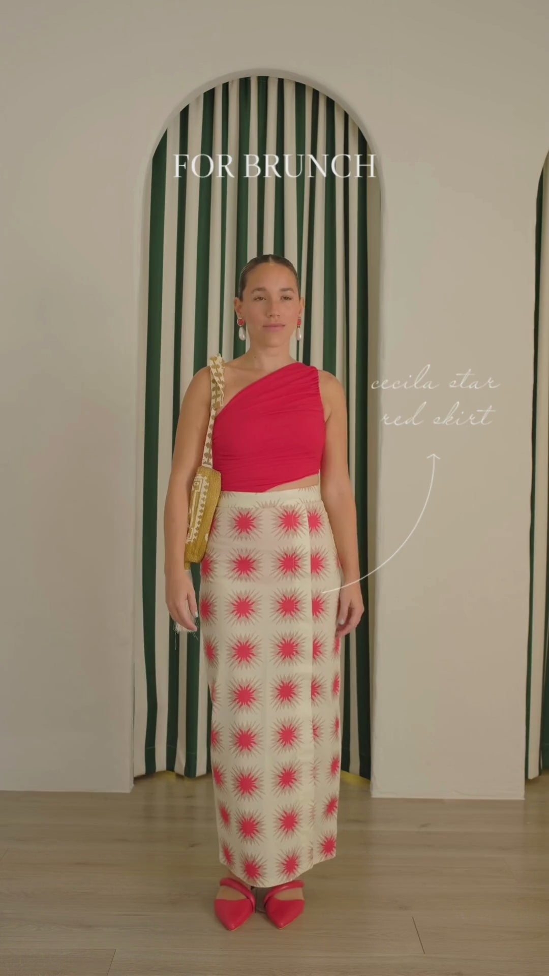 Falda Cecilia Star Red
