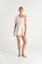 Sabina Ivory Linen Mini Dress